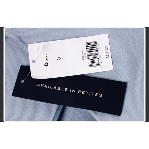 Banana Republic Womens Dress Pencil Midi Sleeveless Summer Blue size 0 MSRP $138 - Picture 8 of 10